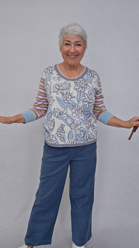 Lundgaard Genser Lundgaard- Flower jacquard genser kunstkolonialen