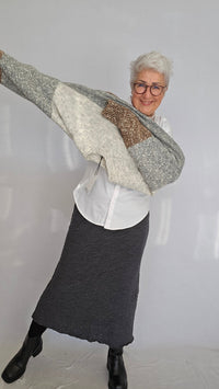 Lundgaard Genser Lundgaard- Genser i melert strikk m/rund hals kunstkolonialen