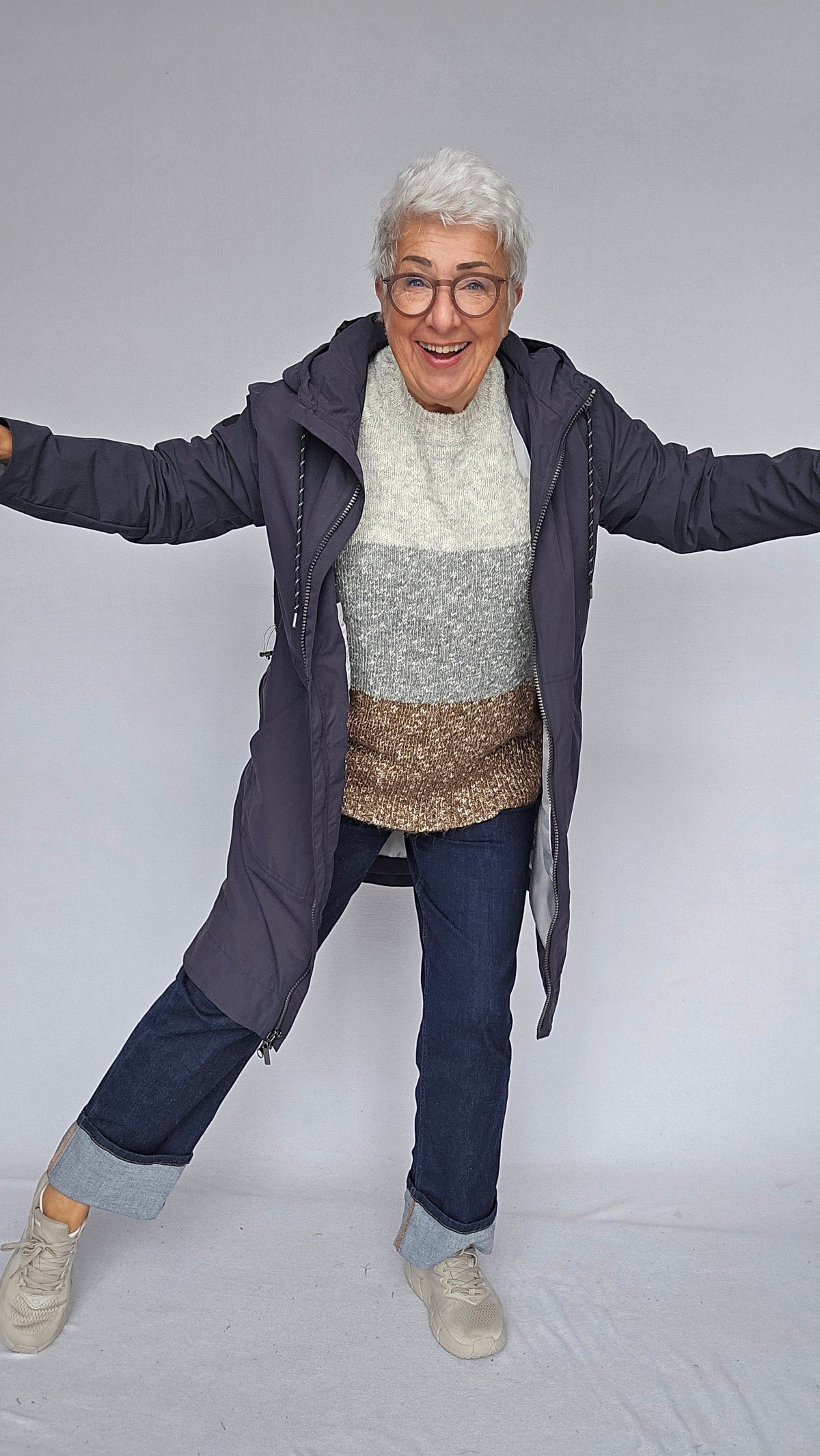 Lundgaard Genser Lundgaard- Genser i melert strikk m/rund hals kunstkolonialen