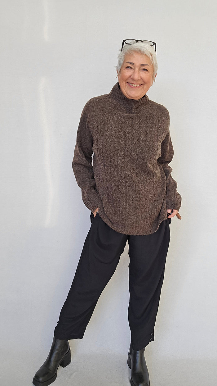 Lundgaard Genser Lundgaard- Genser m/høy hals kabelstrikk kunstkolonialen