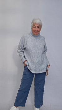 Lundgaard Genser Lundgaard- Genser m/høy hals kabelstrikk kunstkolonialen