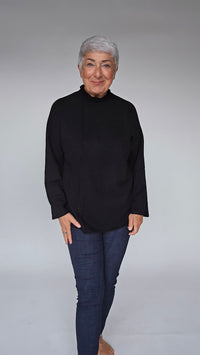 Lundgaard Genser S / Black Lundgaard- Merino strikkegenser m/høy hals kunstkolonialen