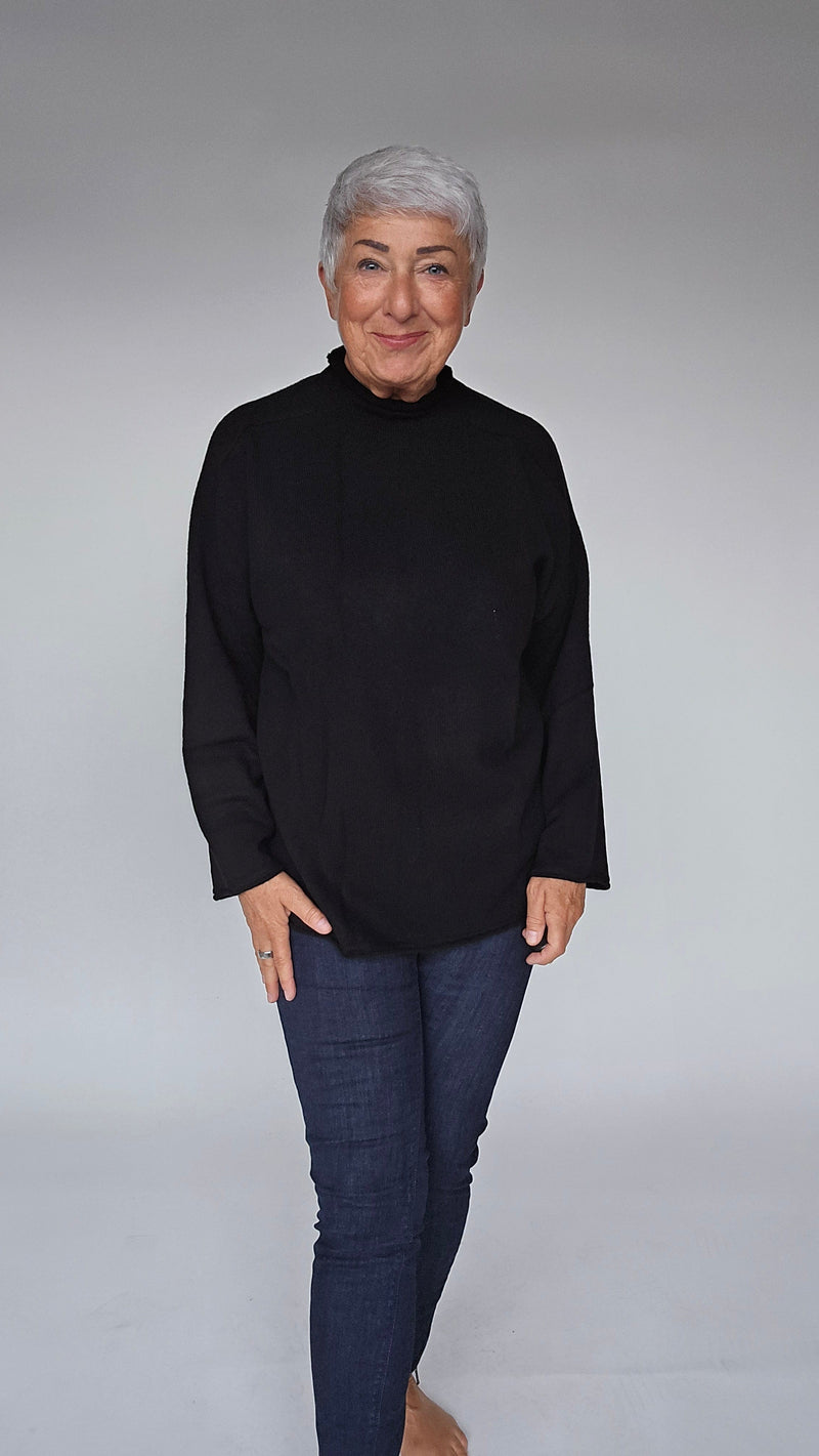 Lundgaard Genser S / Black Lundgaard- Merino strikkegenser m/høy hals kunstkolonialen