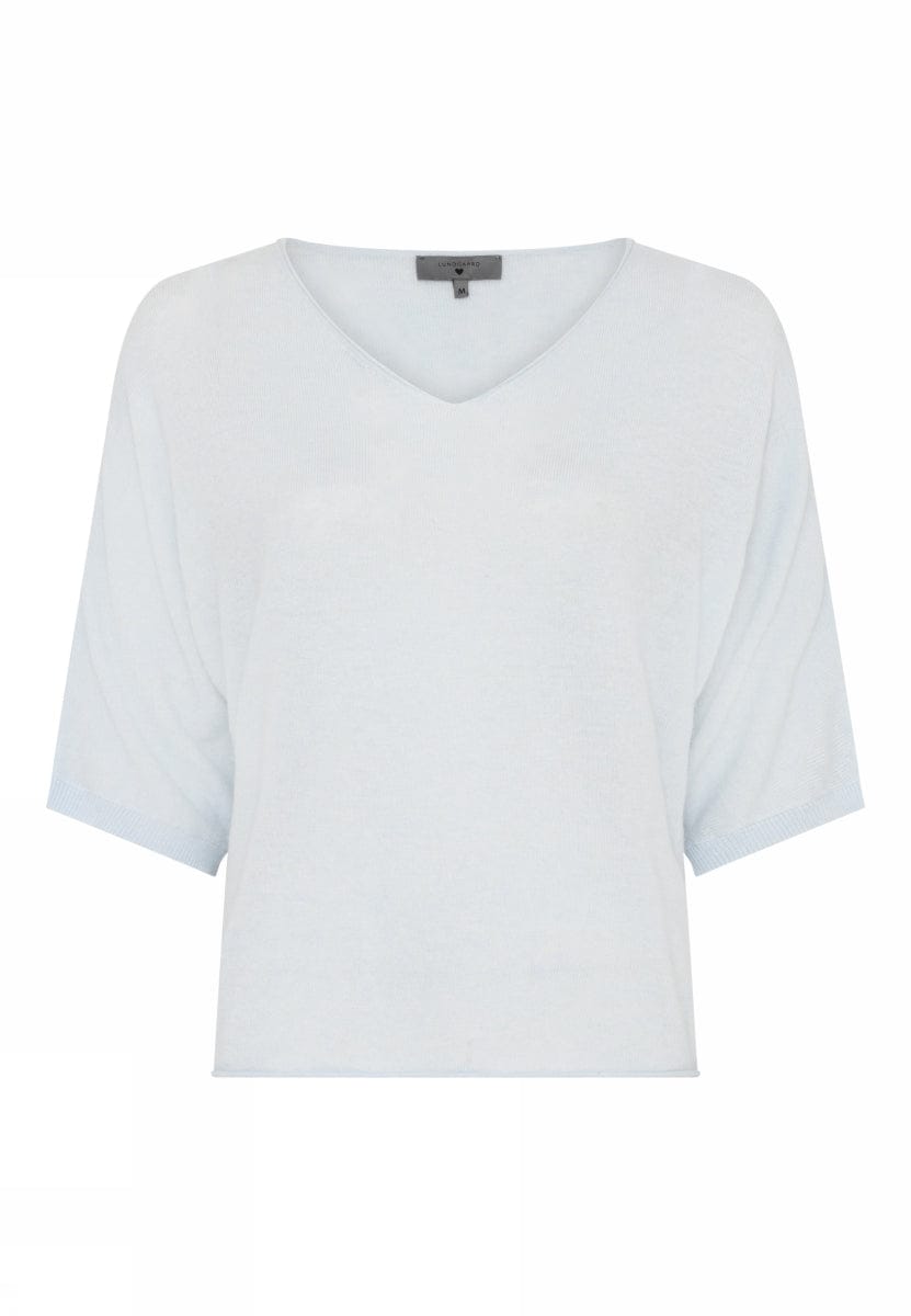 Lundgaard Genser S / Light blue Lundgaard- Topp med V-hals kunstkolonialen