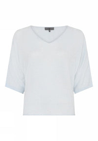 Lundgaard Genser S / Light blue Lundgaard- Topp med V-hals kunstkolonialen