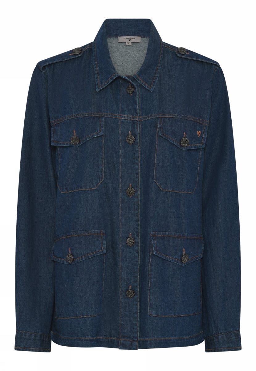 Lundgaard Jakke S / Mørk denim Lundgaard- Denim summer jacket kunstkolonialen