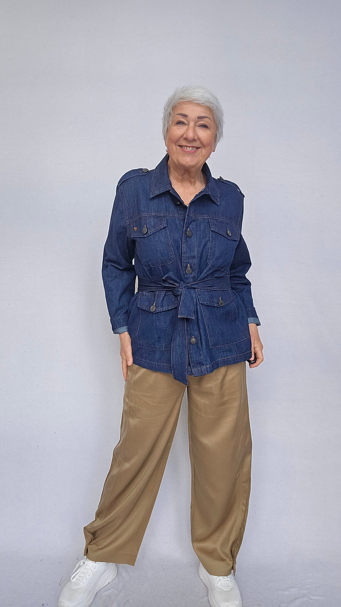 Lundgaard Jakke S / Mørk denim Lundgaard- Denim summer jacket kunstkolonialen