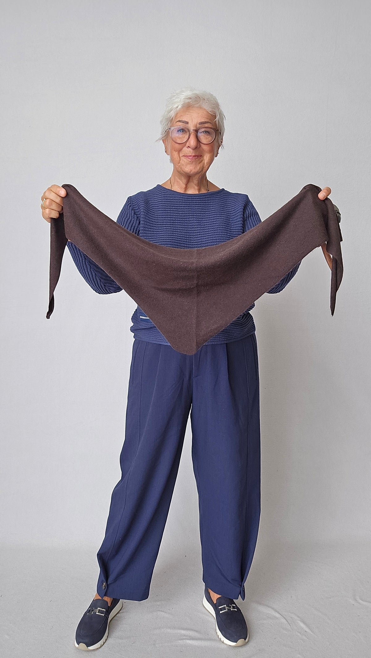 Lundgaard Skjerf Dark brown melange Lundgaard- Lite cashmere skjerf kunstkolonialen