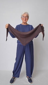 Lundgaard Skjerf Dark brown melange Lundgaard- Lite cashmere skjerf kunstkolonialen