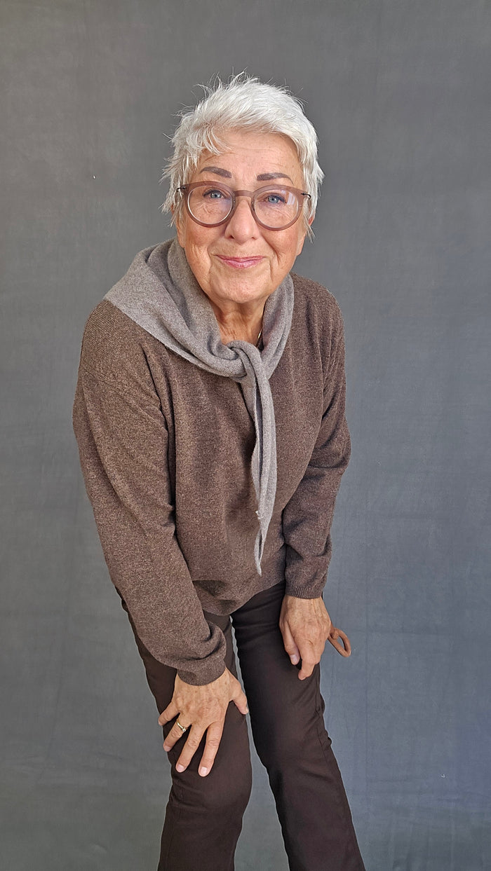 Lundgaard Skjerf Sand melange Lundgaard- Lite cashmere skjerf kunstkolonialen