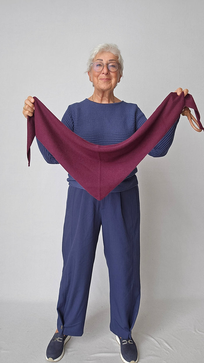 Lundgaard Skjerf Wine melange Lundgaard- Lite cashmere skjerf kunstkolonialen