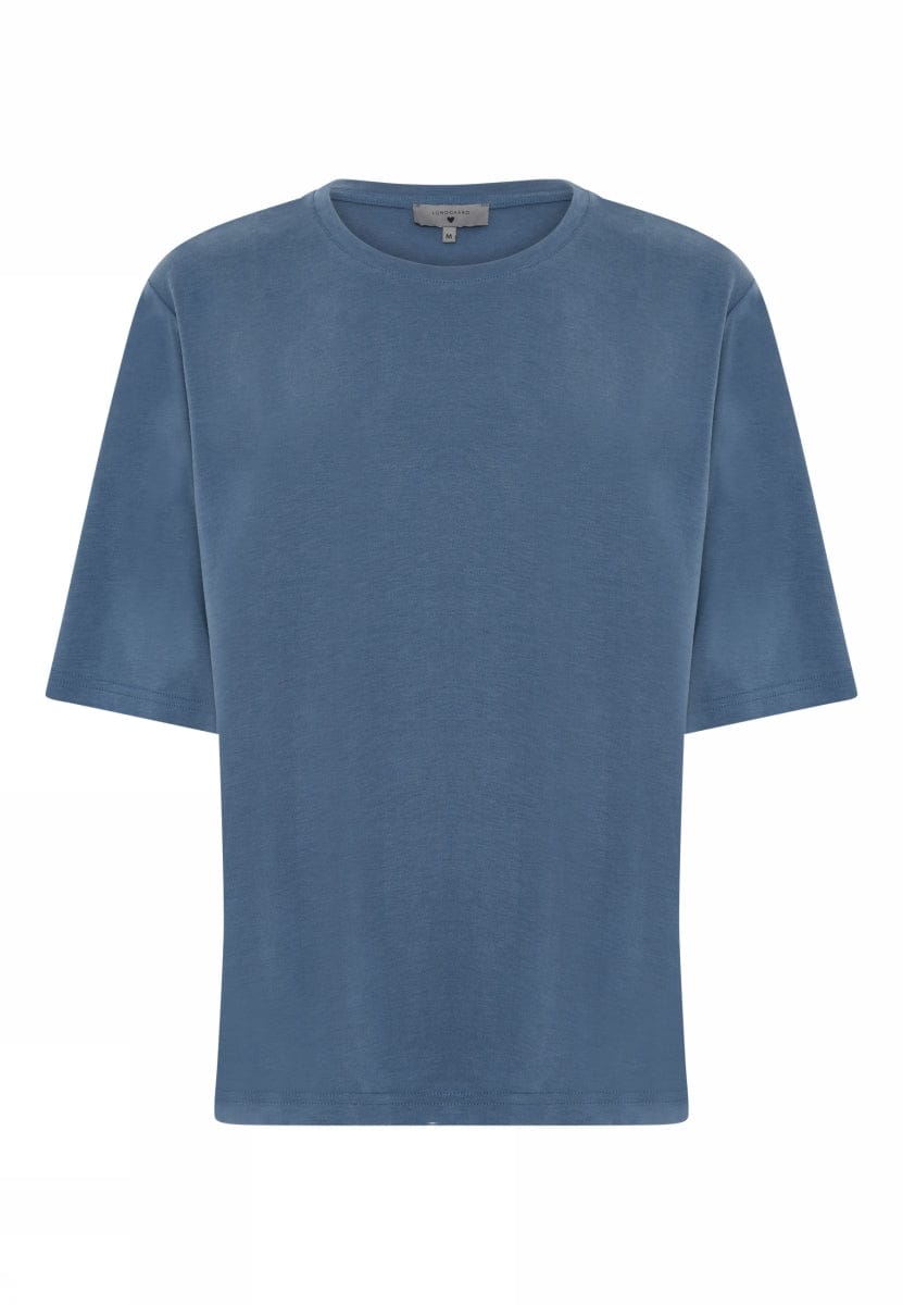 Lundgaard T-Shirt Blue / S Lundgaard- T-skjorte i viskosemix kunstkolonialen