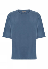 Lundgaard T-Shirt Blue / S Lundgaard- T-skjorte i viskosemix kunstkolonialen