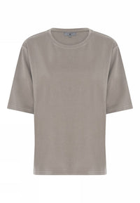 Lundgaard T-Shirt Dark sand / S Lundgaard- T-skjorte i viskosemix kunstkolonialen