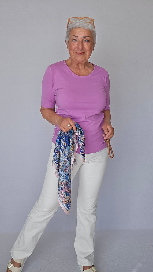 Lundgaard T-Shirt Rosa / S Lundgaard- T-shirt i bomull kunstkolonialen