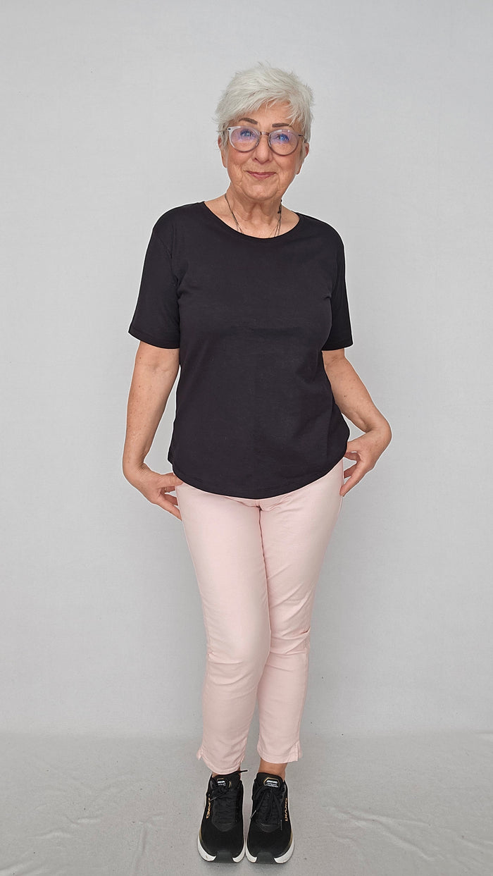 Lundgaard T-Shirt Sort / S Lundgaard- Tynn bomulls t-skjorte kunstkolonialen