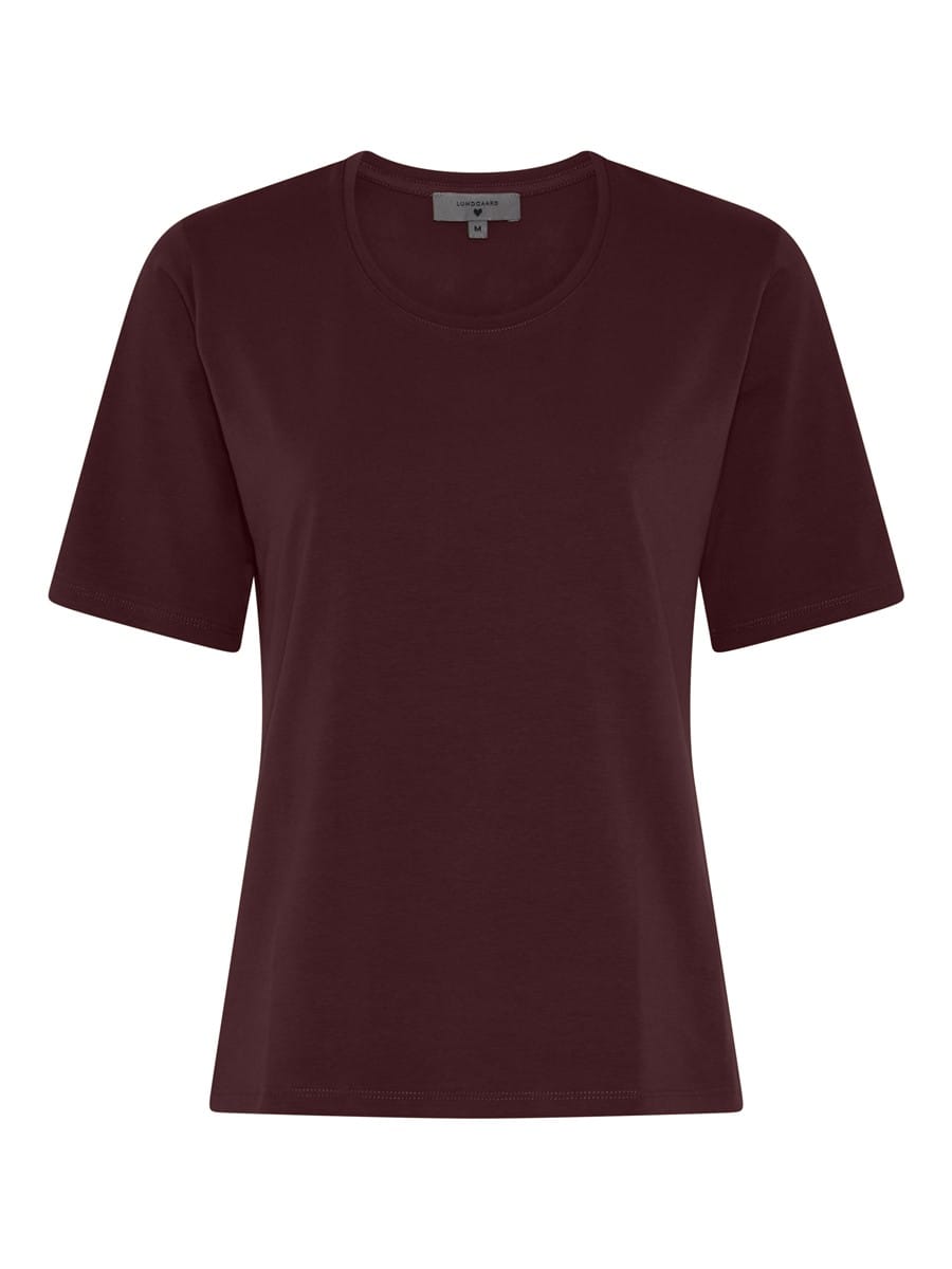 Lundgaard T-Shirt Wine / S Lundgaard- T-shirt i bomull kunstkolonialen