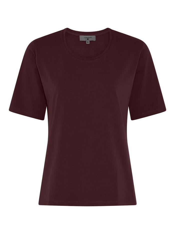 Lundgaard T-Shirt Wine / S Lundgaard- T-shirt i bomull kunstkolonialen