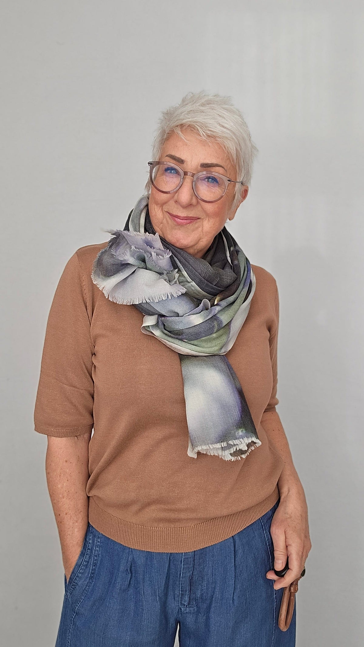 Lundgaard Topp Camel / S Lundgaard- Kortermet gensertopp kunstkolonialen