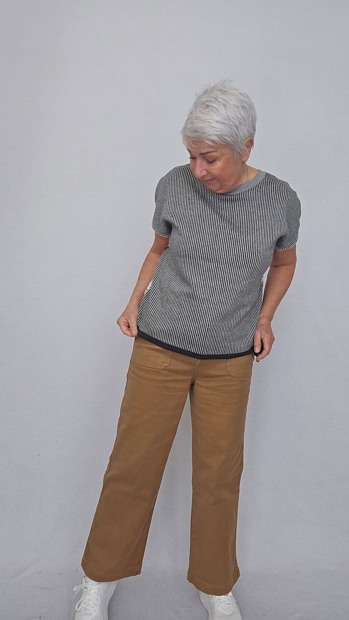 Lundgaard Topp S / Black knit Lundgaard- Jacquard topp i 100 % organisk bomull kunstkolonialen