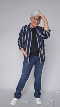 Masai Bluse MASAI- Irvela bluse m/striper kunstkolonialen