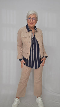 Masai Bluse MASAI- Irvela bluse m/striper kunstkolonialen