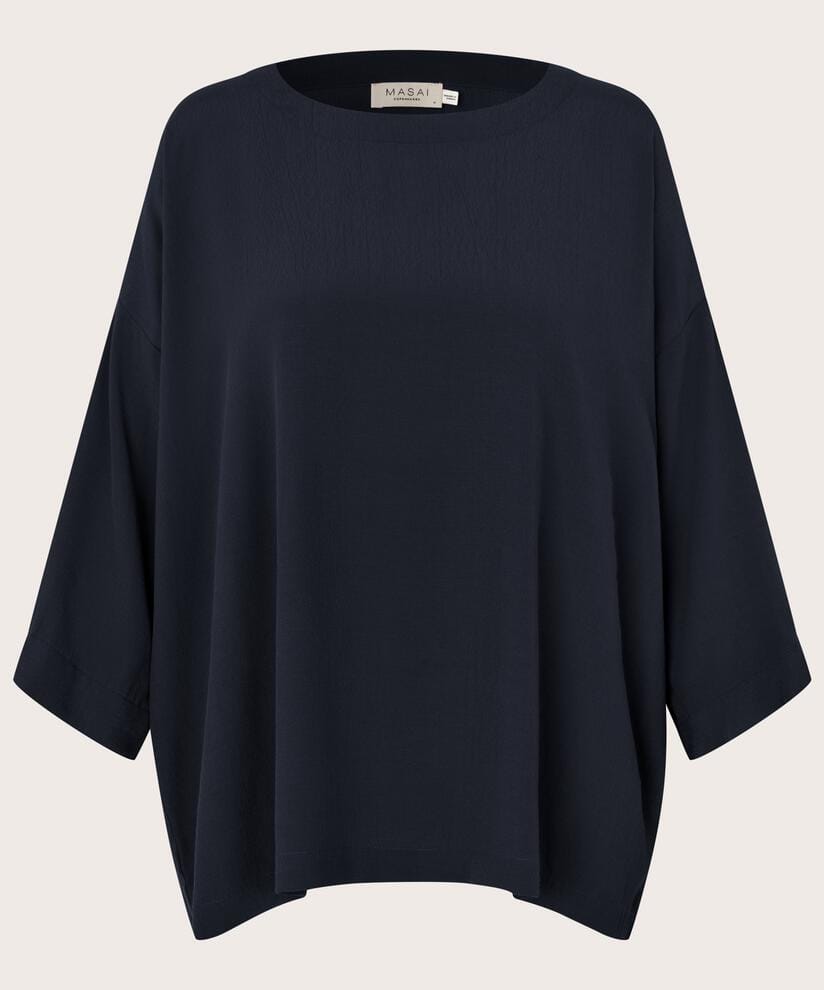 Masai Bluse S / Navy MASAI- Becca bluse kunstkolonialen