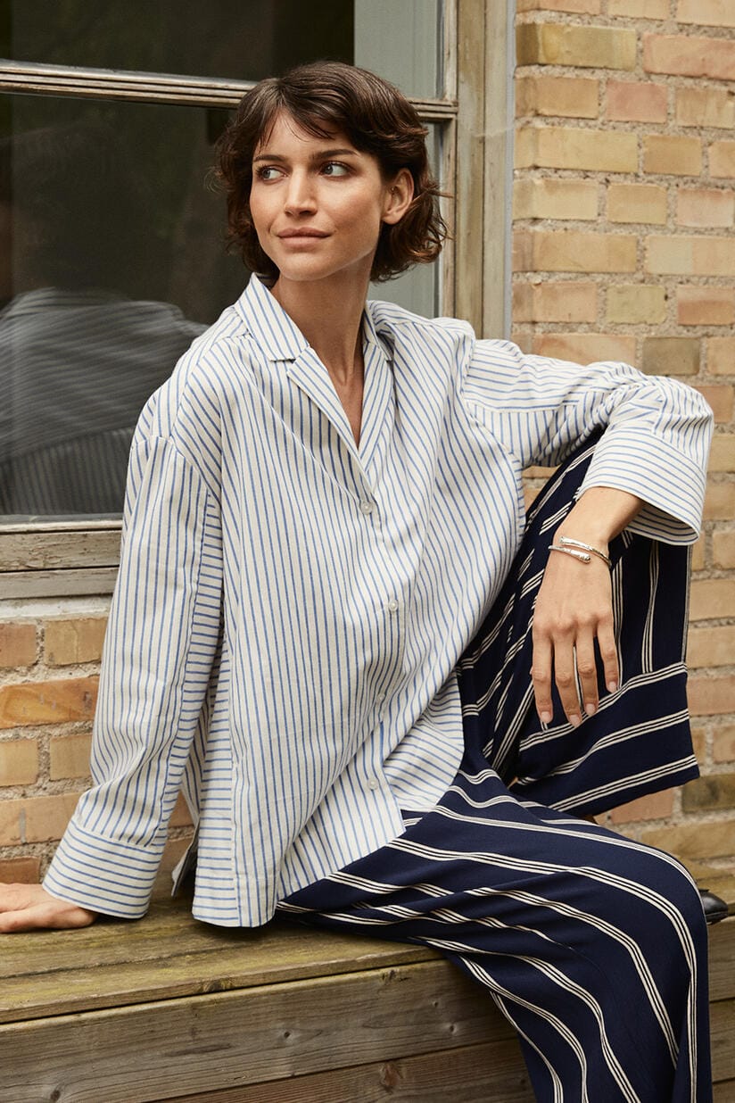 Masai Bukse MASAI- Pattys vid bukse m/striper kunstkolonialen