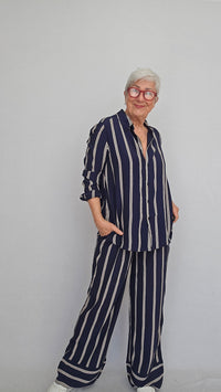 Masai Bukse MASAI- Pattys vid bukse m/striper kunstkolonialen
