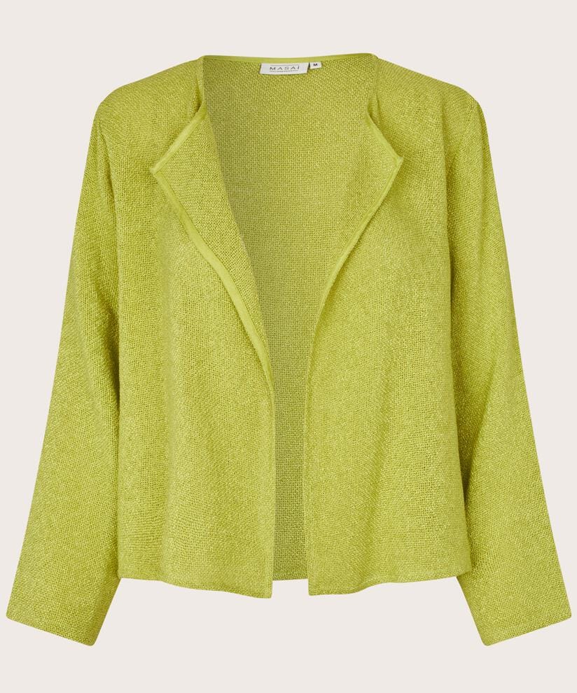 Masai Cardigan S / Chartreuse MASAI- Julitta Cardigan u/knapper kunstkolonialen