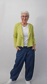 Masai Cardigan S / Chartreuse MASAI- Julitta Cardigan u/knapper kunstkolonialen