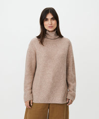 Masai Genser Beige Melange / S MASAI- Faylin strikkegenser i ull kunstkolonialen
