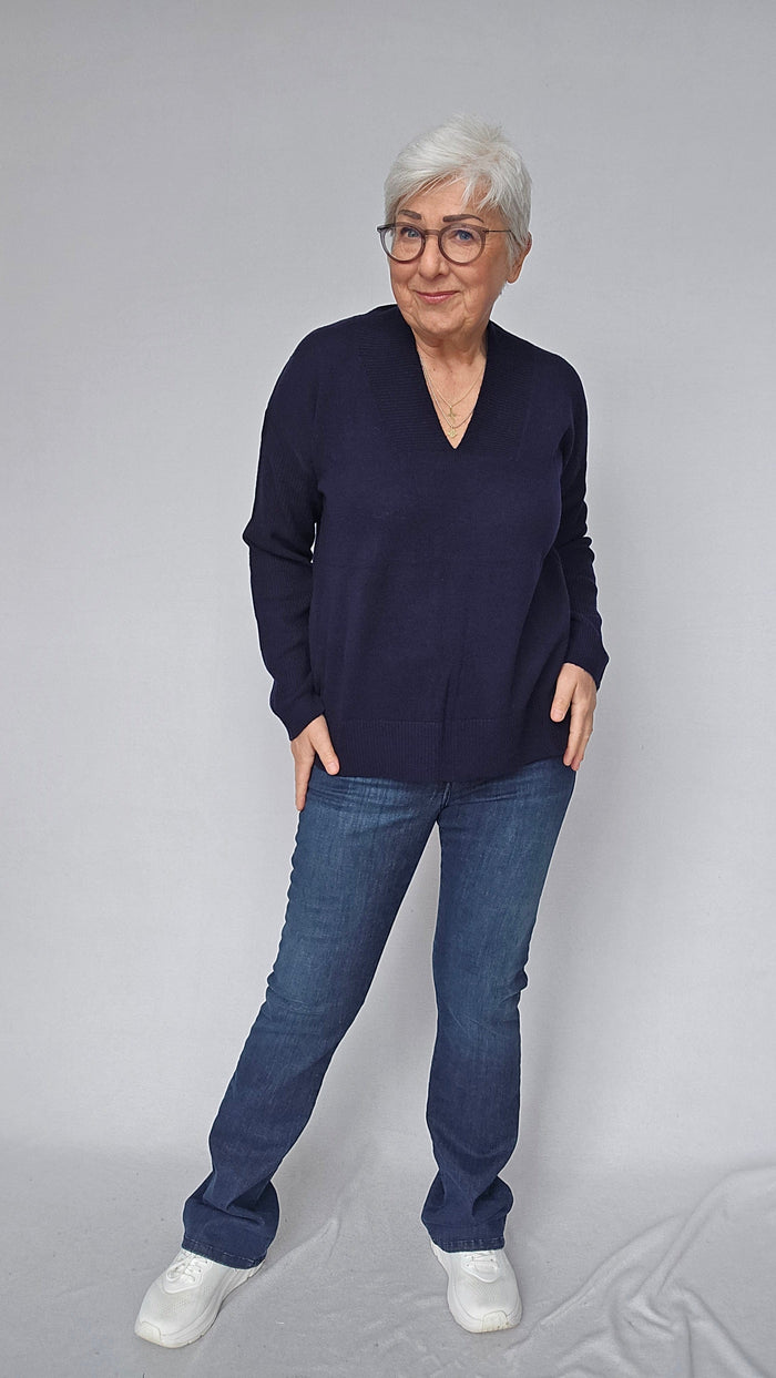 Masai Genser Marine blue / S MASAI- Fanceen genser kunstkolonialen