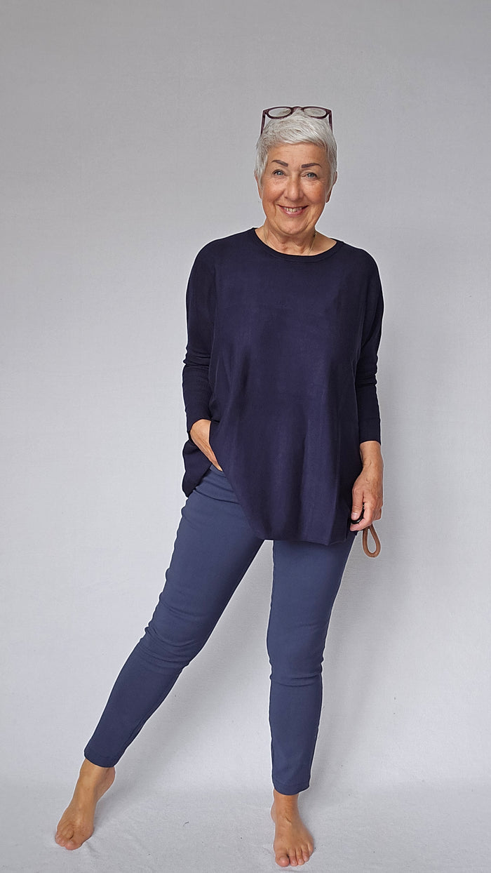 Masai Genser Navy / XS Masai- Fanasi Oversize Loose Knit kunstkolonialen