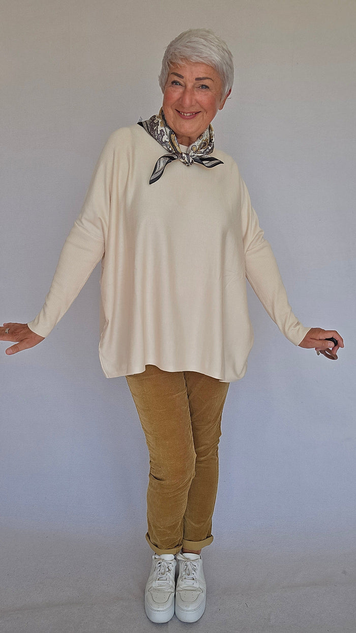 Masai Genser Off white / XS MASAI- Fanasi Oversize Loose Knit kunstkolonialen