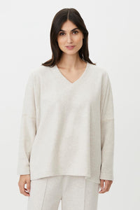 Masai Genser S / Beige Melange MASAI- Diletta oversize genser kunstkolonialen