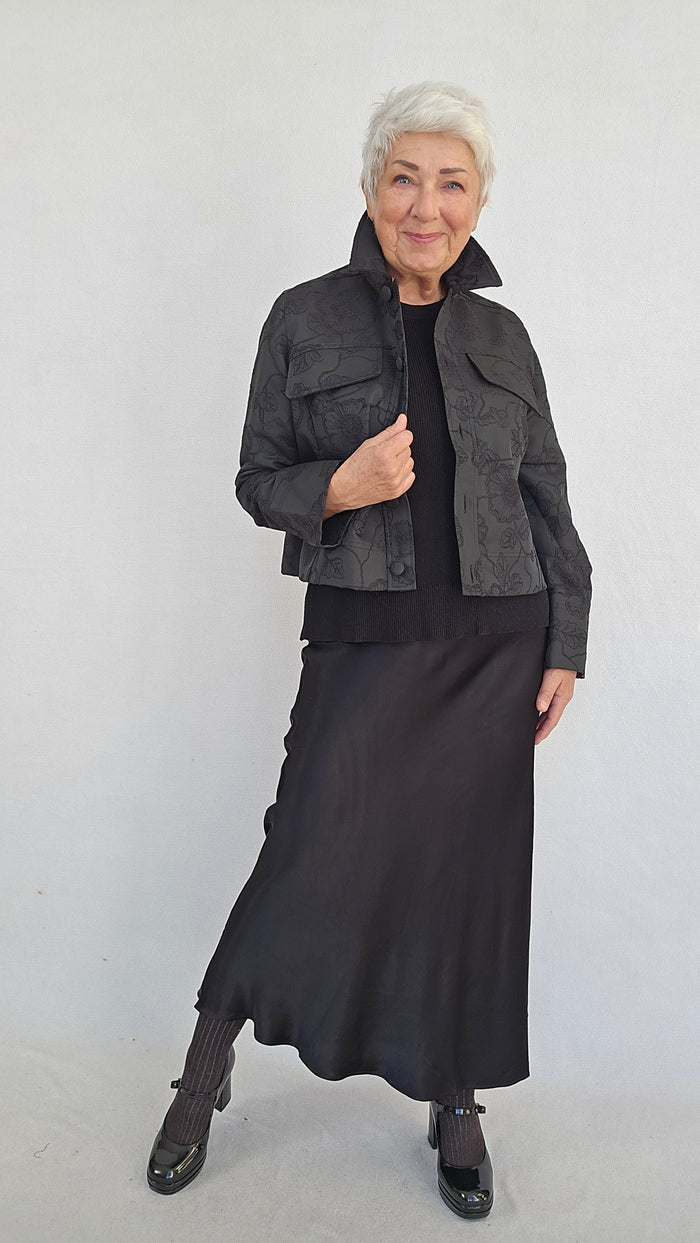 Masai Jakke XS / Black MASAI- Jamira jacquardvevd jakke kunstkolonialen
