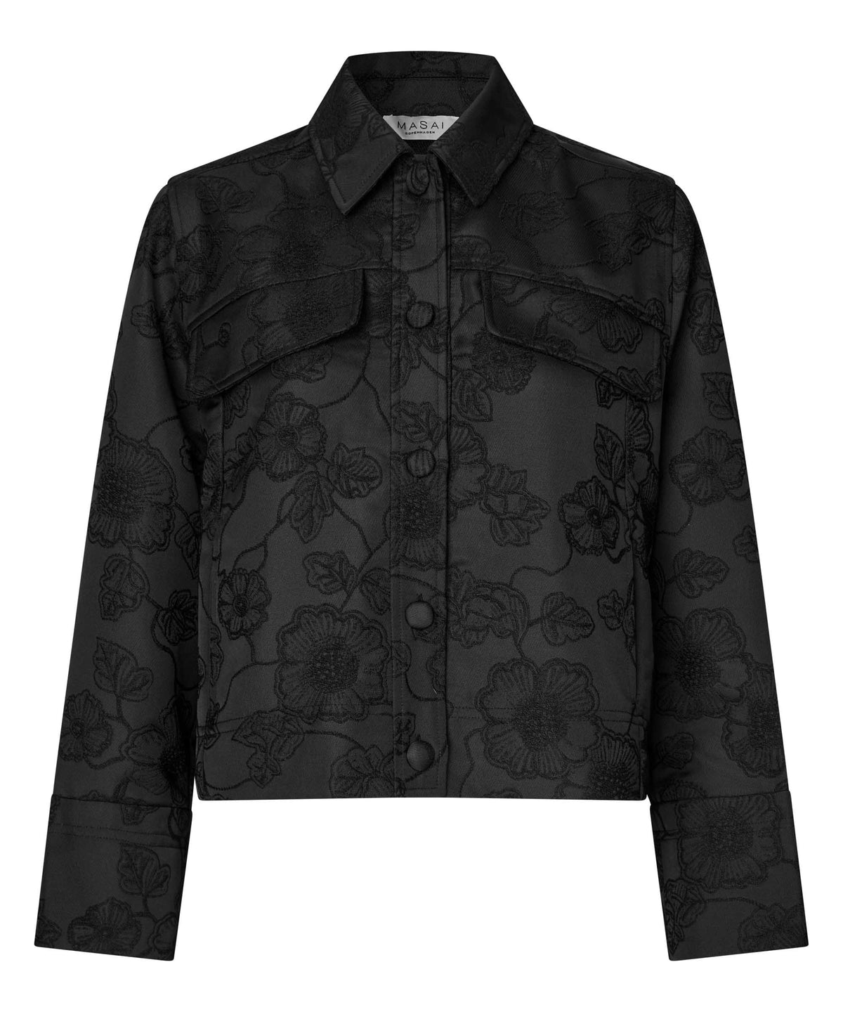 Masai Jakke XS / Black MASAI- Jamira jacquardvevet jakke kunstkolonialen
