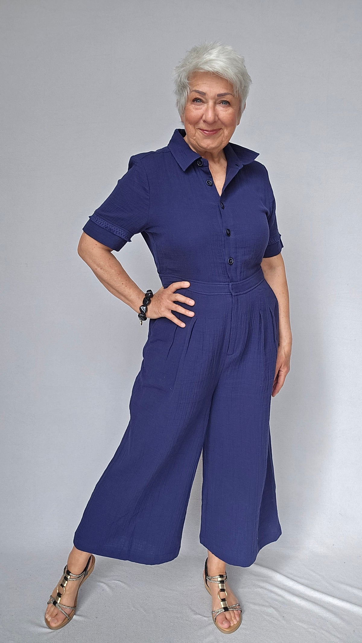 Masai Jumpsuit MASAI- Nyvariel jumpsuit i kreppbomull kunstkolonialen