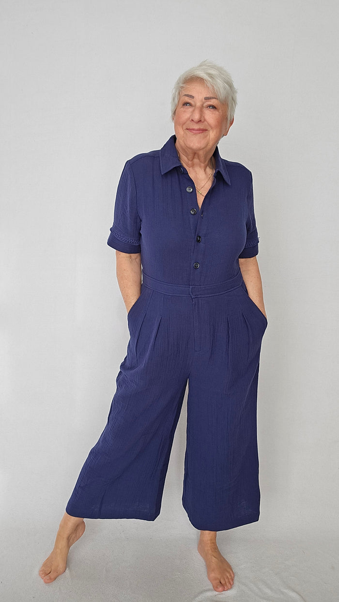 Masai Jumpsuit MASAI- Nyvariel jumpsuit i kreppbomull kunstkolonialen