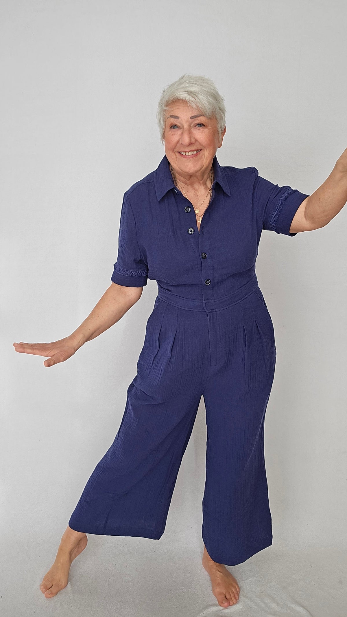 Masai Jumpsuit MASAI- Nyvariel jumpsuit i kreppbomull kunstkolonialen