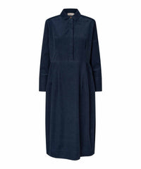 Masai Kjole Dress blue / S MASAI- Nayo kjole m/krage i babycord kunstkolonialen