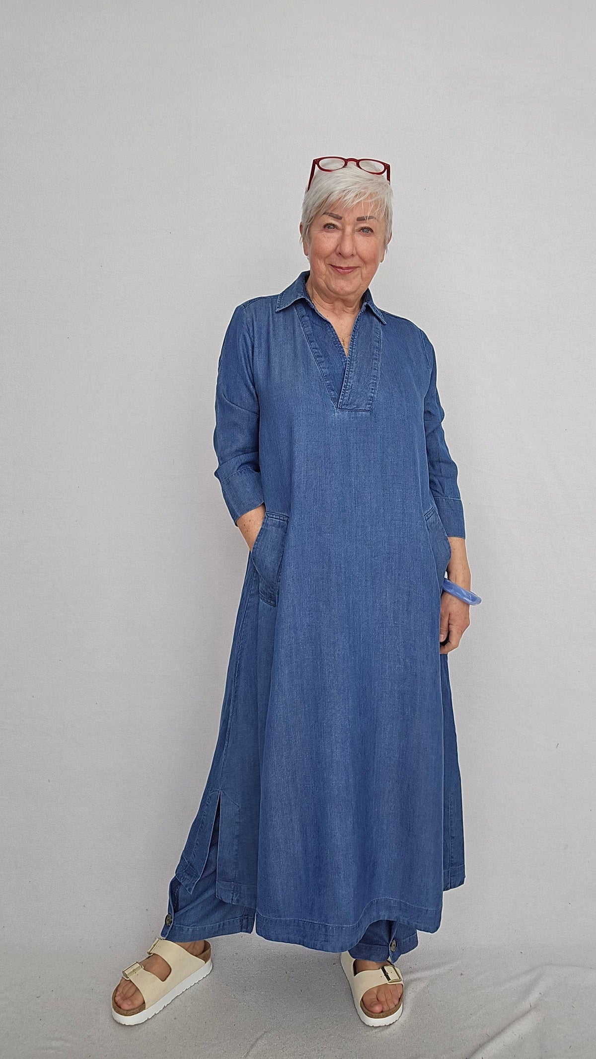 Masai Kjole MASAI- Nikeeta kjole i washed denim kunstkolonialen