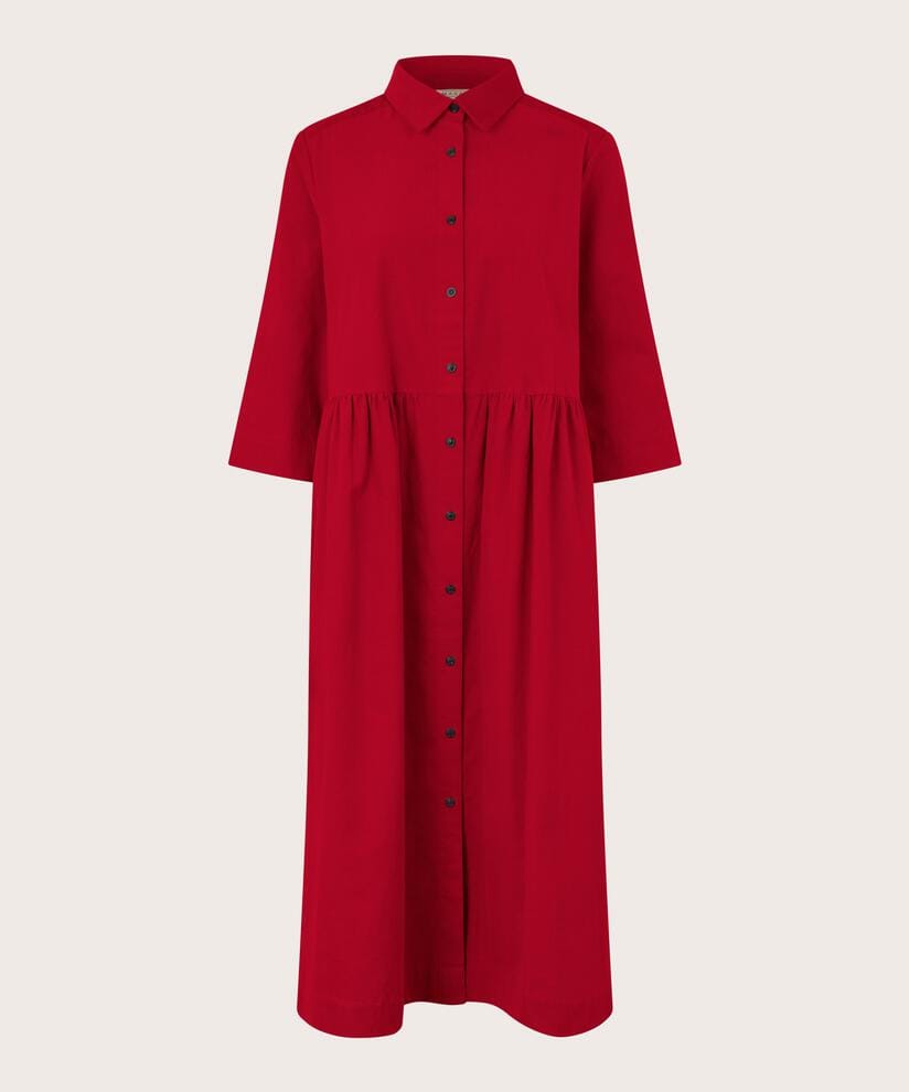 Masai Kjole Scarlet Sage / XS MASAI- Nynisla kjole i rød babycord kunstkolonialen