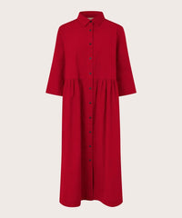 Masai Kjole Scarlet Sage / XS MASAI- Nynisla kjole i rød babycord kunstkolonialen
