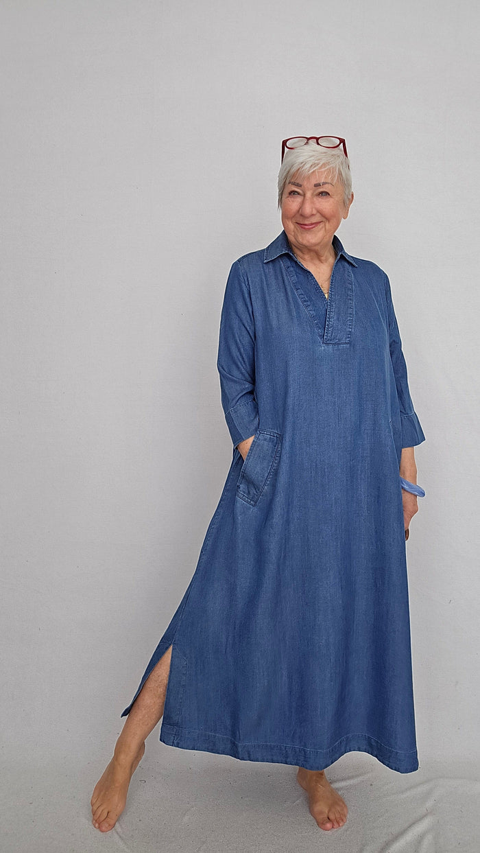 Masai Kjole Washed denim / XS MASAI- Nikeeta kjole i washed denim kunstkolonialen