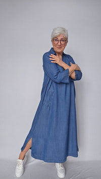 Masai Kjole Washed denim / XS MASAI- Nikeeta kjole i washed denim kunstkolonialen