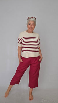 Masai Linbukse MASAI- Pallas cropped linbukse kunstkolonialen