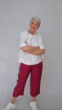 Masai Linbukse MASAI- Pallas cropped linbukse kunstkolonialen