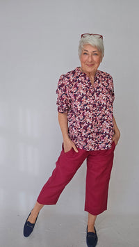 Masai Linbukse MASAI- Pallas cropped linbukse kunstkolonialen